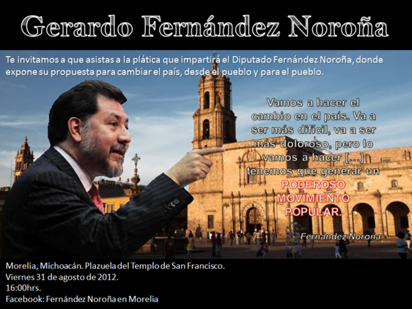 fernandez noroña en morelia agosto 2012