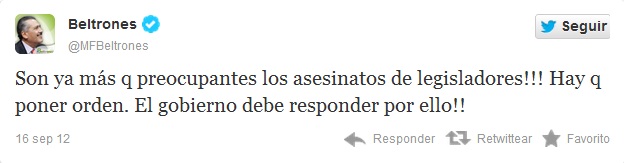 Le reclaman a Beltrones usuarios de Twitter.