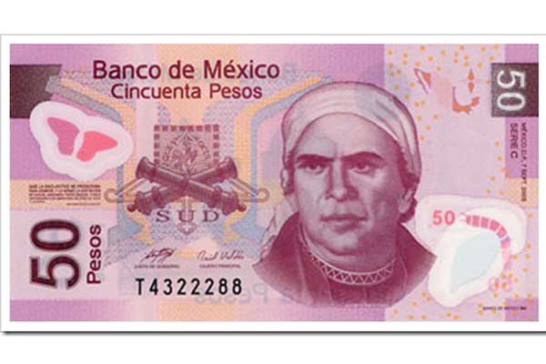 billete 50 pesos el billete más falsificado es el de a 50