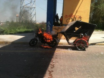 Mototaxis incendiados EdoMex