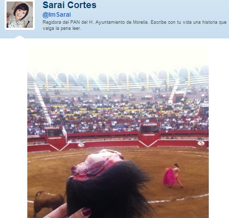 sarai cortes regidora pan morelia toros oreja
