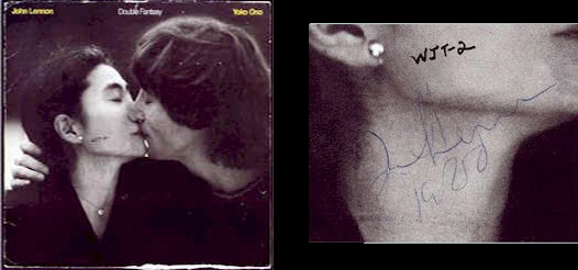 Subastan disco autografiado por John Lennon para Mark Chapman Subastan disco autografiado por John Lennon para Mark Chapman