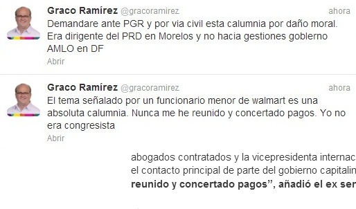 Graco Ramírez, Gobernador de Morelos y Sergio Raúl Arroyo de la INAH, implicados en los sobornos en caso WalMart