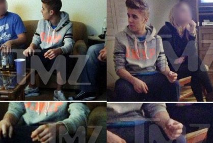 Las fotos difundidas por TMZ donde aparentemente Bieber le quema las patitas al diablo
