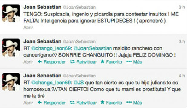 Joan Sebastian pelea twitter hijo joto