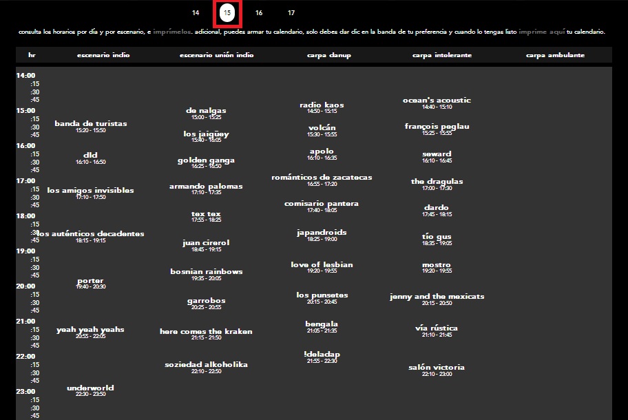 Conoce los horarios y escenarios del #VL13