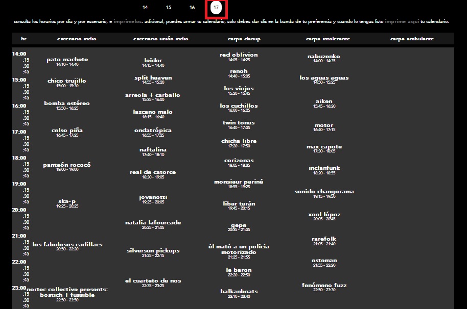 Conoce los horarios y escenarios del #VL13