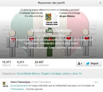 Valor Tamaulipas facebookero tuitero amenazado narco
