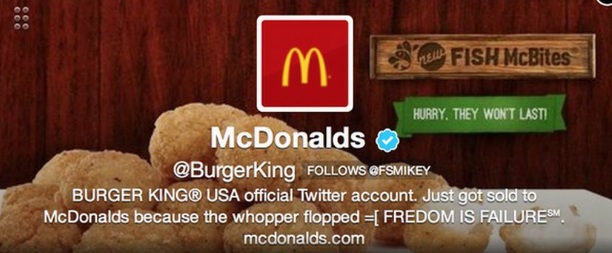 Hackean cuenta de Burger King, la hacen pasar por McDonald’s