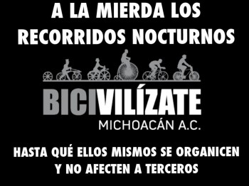 campaña contra bicivilizate biciletas morelia