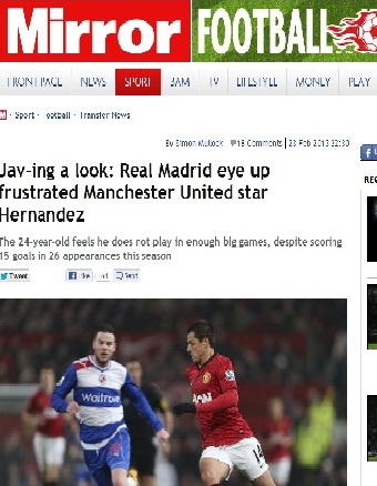 chicharito hernandez real madrid publicacion la buena