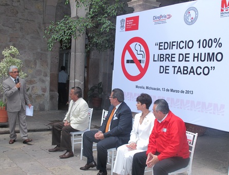Declaran “Edificio 100% libre de tabaco” Oficinas Centrales de la Secretaría de Salud en Michoacán