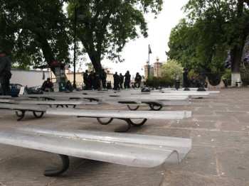 Goes en el Carmen a la espera de instrucciones para intervenir  en probable desalojo de normalistas