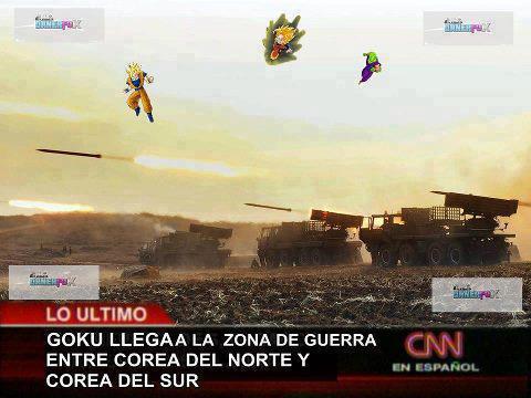 goku guerra corea del norte y sur