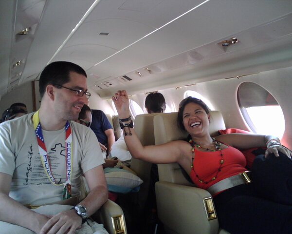 La familia viajando como todo el pueblo lo hace...