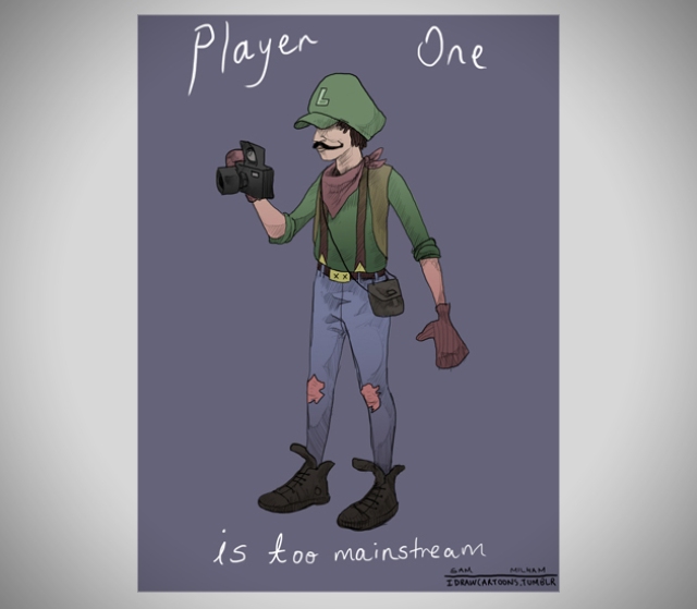 Convierten a los personajes de Mario Bros en hipsters