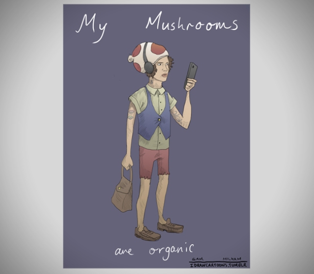 Convierten a los personajes de Mario Bros en hipsters