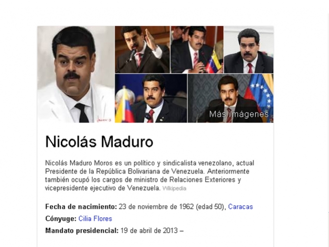 Asegura Agencia de noticias que Google realiza campaña para desacreditar a Maduro