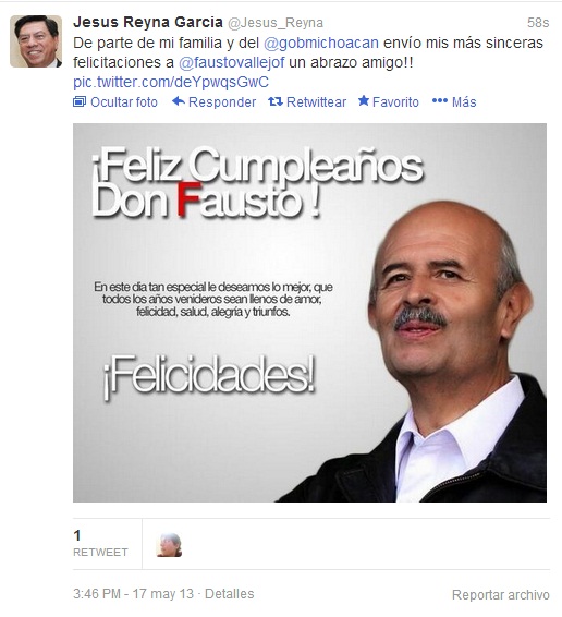 Felicitan a Fausto Vallejo a través de las redes sociales por su cumpleaños