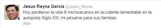 Twitter CNTE Michoacán Jesús Reyna
