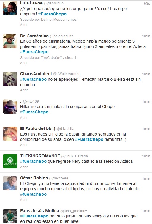 fuera chepo tuits