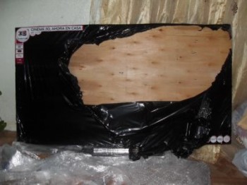 televisión madera tabla fraude