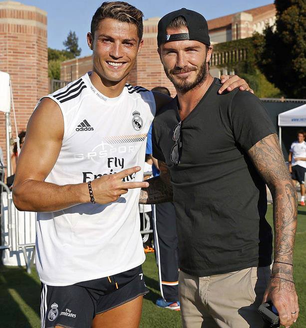 DAvid Beckham y Christiano Ronaldo