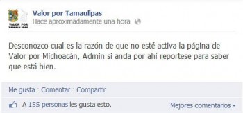 Valor por Michoacán Valor por Tamaulipas pide info