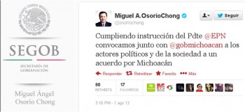 Michoacán Osorio Chong reunión DF agosto 2013 2