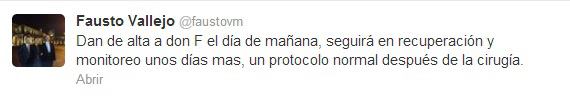 fausto vallejo dado de alta twitter