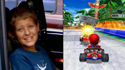 niño mario kart héroe