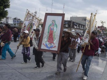 peregrinos basílica Vírgen Guadalupe