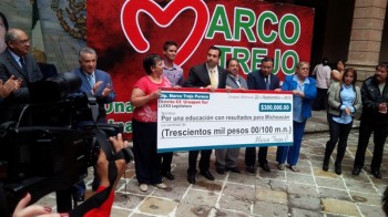 Marco Trejo Diputado PRI donación Michoacán