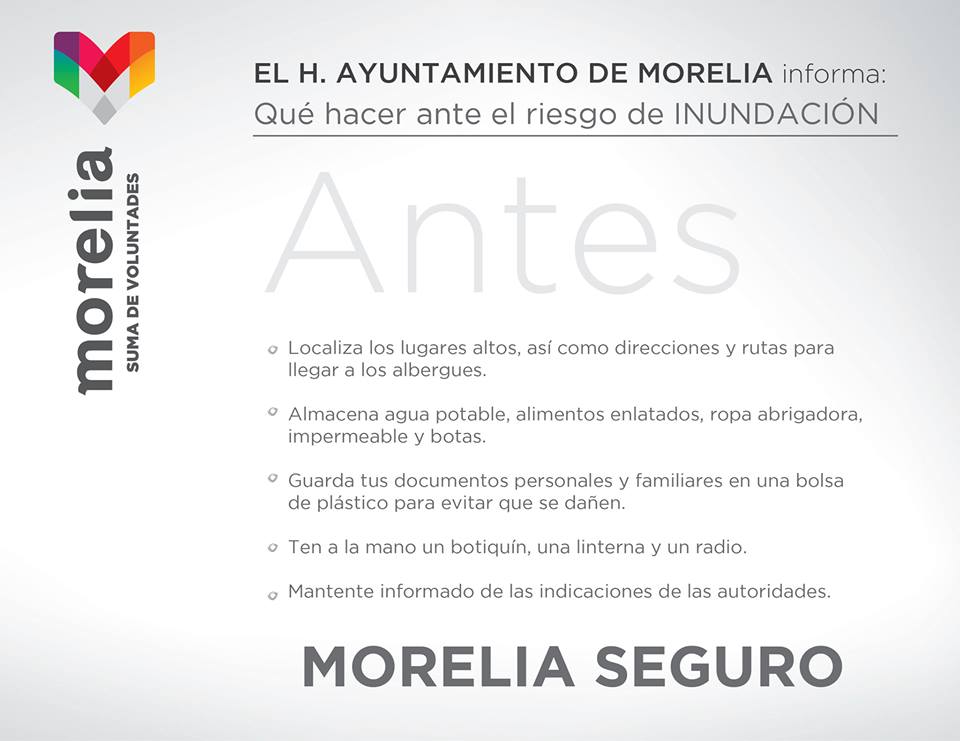 Morelia inundación antes