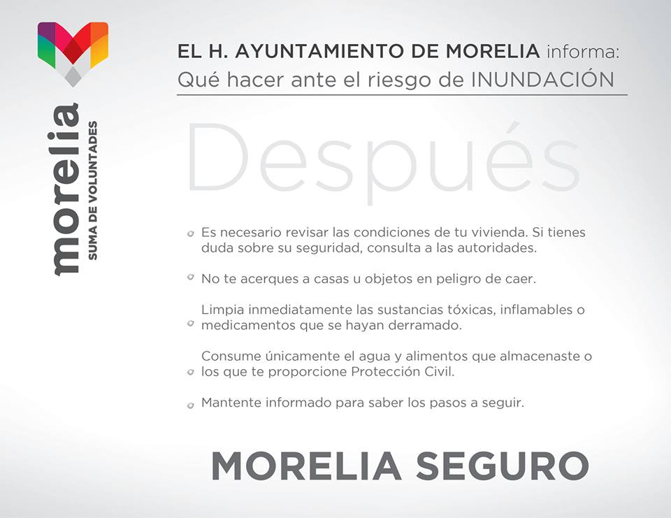 Morelia inundación después