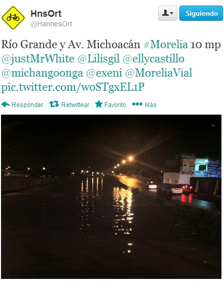 Morelia rio grande av Michoacán noche 24 sept