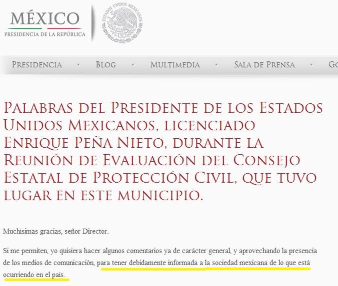 Peña Nieto olvida Michoacán Peña Nieto discurso olvida a Michoacán