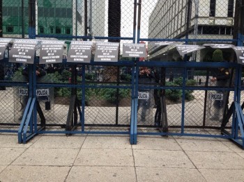 bloqueo CNTE México embajada. Foto: @zame47