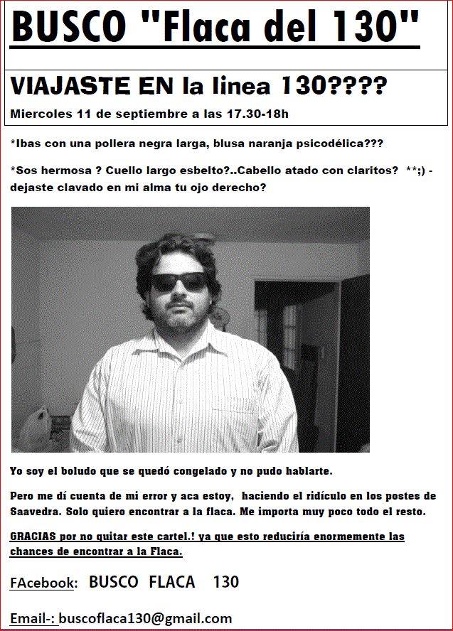 cartel la flaca del 130