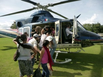 helicóptero rescate Michoacán Protección Civil