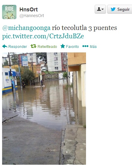 tres Puentes rio Tecolutla Morelia desbordes