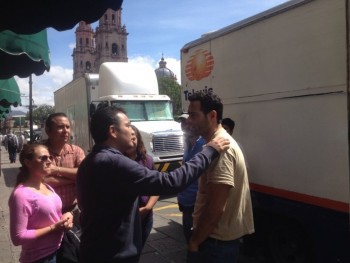 Actor Luis Roberto Guzmán Secretario de Turismo Roberto Monroy Televisa Morelia