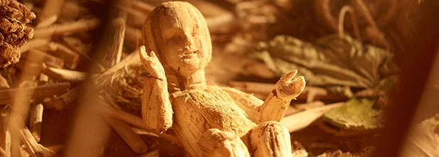 Artesanía michoacana pasta de caña de maíz