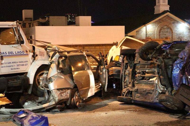 Choque pipa sin frenos Morelia Mil Cumbres