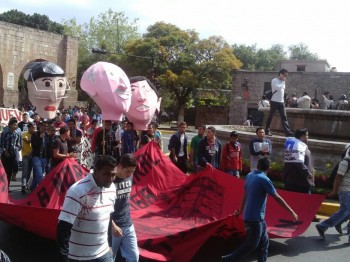 normalistas marcha Morelia