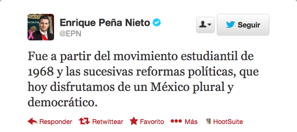 peña nieto tuit 2 de octubre