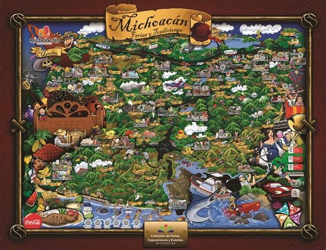 Mapa Michoacán Ferias y Tradiciones