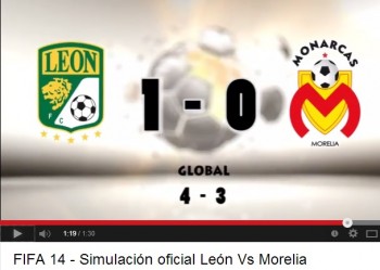 Morelia vs León simulador fifa 14