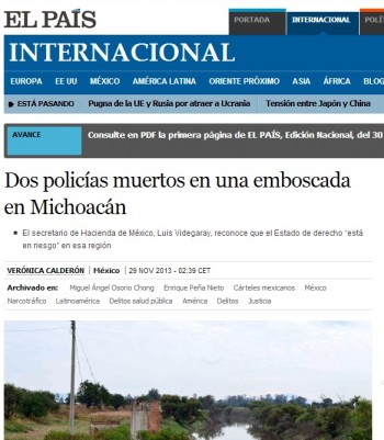 Nota El País Michoacán
