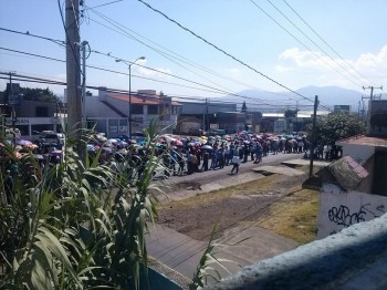 maestros CNTE Morelia marcha Periférico Poniente